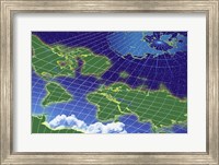 Close-up of a world map Fine Art Print