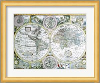 Close-up of a world map, John Speed, 1626 Fine Art Print