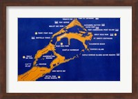 Close-up of map of Bermuda Fine Art Print