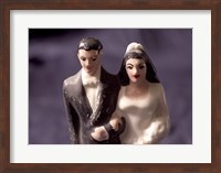 Close-up of a wedding cake figurine Fine Art Print