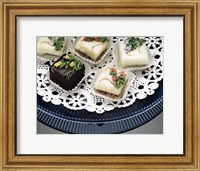 Close-up of assorted cakes on a plate Fine Art Print