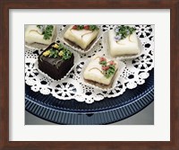 Close-up of assorted cakes on a plate Fine Art Print