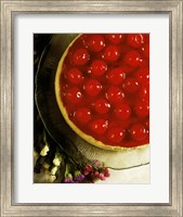 Close-up of a cherry covered cheesecake Fine Art Print