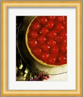 Close-up of a cherry covered cheesecake Fine Art Print