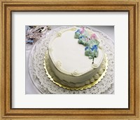 Close-up of a cake on a tray Fine Art Print
