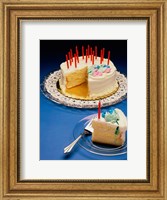 Close-up of candles on a birthday cake Fine Art Print