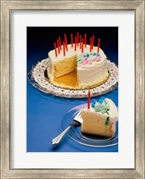 Close-up of candles on a birthday cake Fine Art Print