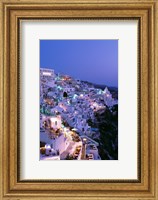 Night, Santorini, Thira (Fira), Cyclades Islands, Greece Fine Art Print