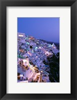 Night, Santorini, Thira (Fira), Cyclades Islands, Greece Fine Art Print