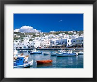 Town View, Mykonos, Cyclades Islands, Greece Framed Print