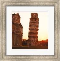 Tower at sunrise, Leaning Tower, Pisa, Italy Fine Art Print