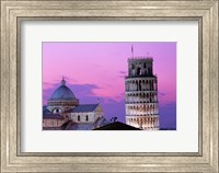 Tower at night, Leaning Tower, Pisa, Italy Fine Art Print