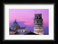 Tower at night, Leaning Tower, Pisa, Italy Fine Art Print