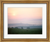 Sunrise near Hawes, Yorkshire Dales National Park, North Yorkshire, England Fine Art Print