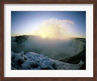 Sunrise over a waterfall, Niagara Falls, Ontario, Canada Fine Art Print