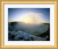 Sunrise over a waterfall, Niagara Falls, Ontario, Canada Fine Art Print