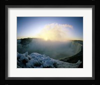 Sunrise over a waterfall, Niagara Falls, Ontario, Canada Fine Art Print