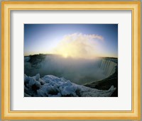 Sunrise over a waterfall, Niagara Falls, Ontario, Canada Fine Art Print