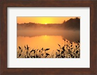 Sunrise over a lake Fine Art Print