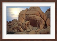 Boulders at sunrise, Joshua Tree National Monument, California, USA Fine Art Print