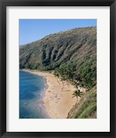 High angle view of a bay, Hanauma Bay, Oahu, Hawaii, USA Fine Art Print
