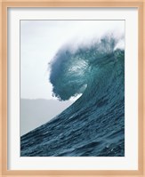 Close-up of an ocean wave, Waimea Bay, Oahu, Hawaii, USA Fine Art Print