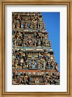 Carvings on a temple, Sri Meenakshi Hindu Temple, Chennai, Tamil Nadu, India Fine Art Print