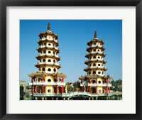 Facade of a pagoda, Dragon and Tiger Pagoda, Lotus Lake, Kaohsiung, Taiwan Fine Art Print