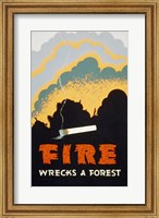 Fire Wrecks a Forest Fine Art Print