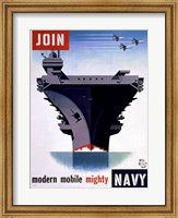 Modern Mobile Mighty Navy Fine Art Print