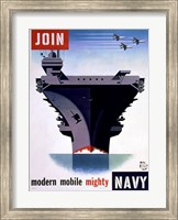 Modern Mobile Mighty Navy Fine Art Print