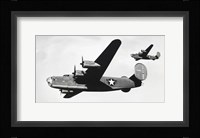 Low angle view of two bomber planes in flight, B-24 Liberator Fine Art Print