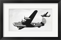 Low angle view of two bomber planes in flight, B-24 Liberator Fine Art Print