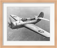 High angle view of a fighter plane in flight, Curtiss SB2C Helldiver, December 1941 Fine Art Print