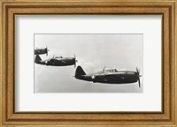 Three fighter planes, P-47 Thunderbolt Fine Art Print