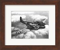 US Army fighter plane in flight Fine Art Print