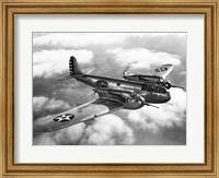 US Army fighter plane in flight Fine Art Print
