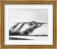 Low angle view of a fighter plane taking off, B-52 Stratofortress Fine Art Print