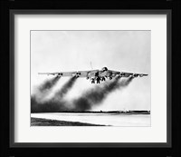 Low angle view of a fighter plane taking off, B-52 Stratofortress Fine Art Print