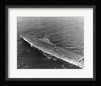 High angle view of an aircraft carrier in the sea, USS Princeton (CV-37), Gulf of Paria Fine Art Print