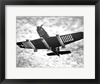 Low angle view of a fighter plane carrying missiles in flight, Martin AM-1 Mauler, US Navy Fine Art Print