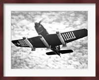 Low angle view of a fighter plane carrying missiles in flight, Martin AM-1 Mauler, US Navy Fine Art Print