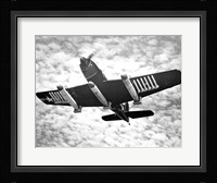 Low angle view of a fighter plane carrying missiles in flight, Martin AM-1 Mauler, US Navy Fine Art Print