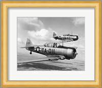 Side profile of two fighter planes in flight, AT-6 Texan Fine Art Print