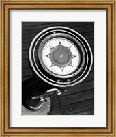 Close up of compass on deck of boat, Compass-Gyro Repeater Fine Art Print