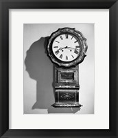 Close-up of clock hanging on wall Fine Art Print