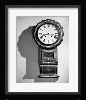 Close-up of clock hanging on wall Fine Art Print