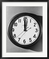 Close-up of a wall clock hanging on a wall Fine Art Print