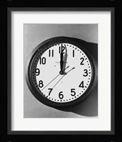 Close-up of a wall clock hanging on a wall Fine Art Print