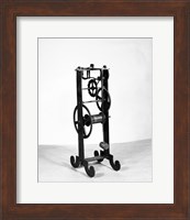 Model of a pendulum clock designed by Galileo in 1642 and made by his son in 1649 Fine Art Print